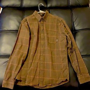 Eddie Bauer Brown Flannel pattern shirt. Men’s size Large Tall. LT Classic Fit